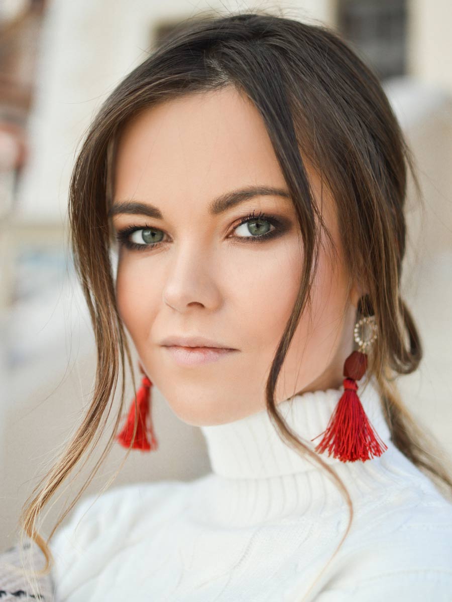 Red tassel earrings