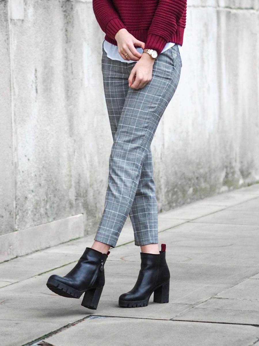 Low block heel boots