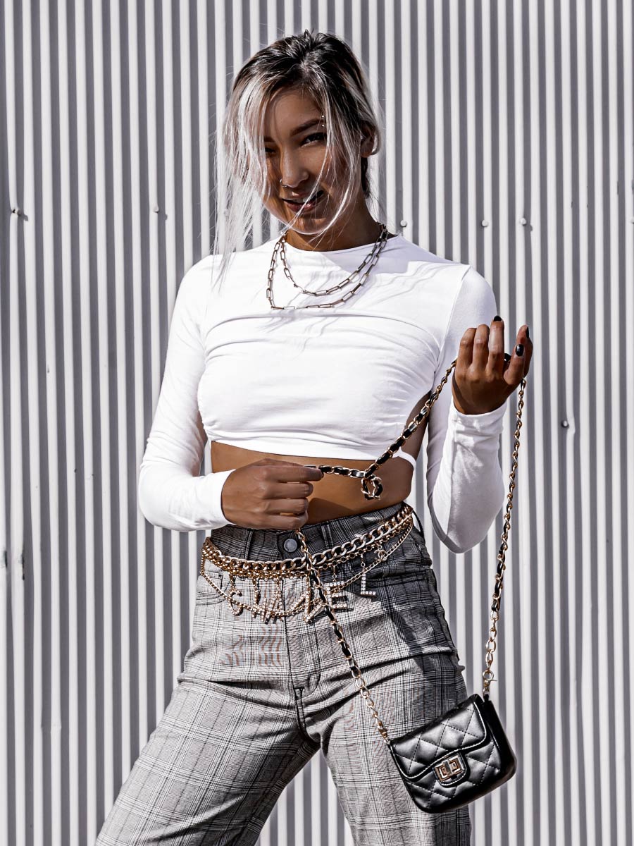 Long sleeve crop top